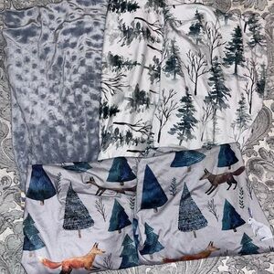 Set of five bassinet sheets